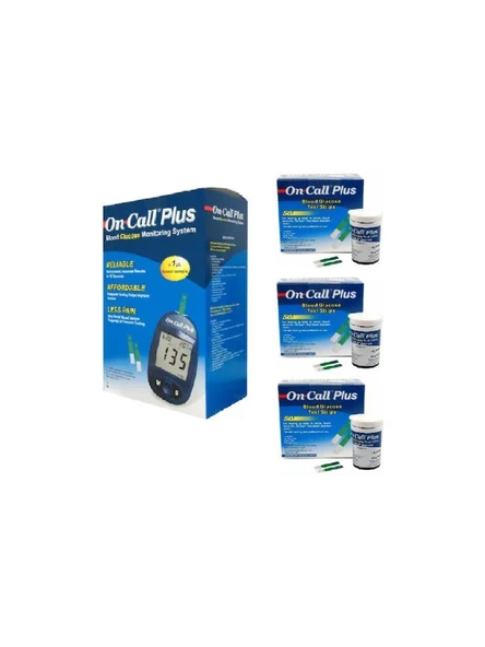 On Call Plus Ölçüm Cihazı + On Call Plus Strip 50'Li X 3 KUTU (SKT:02/2027)