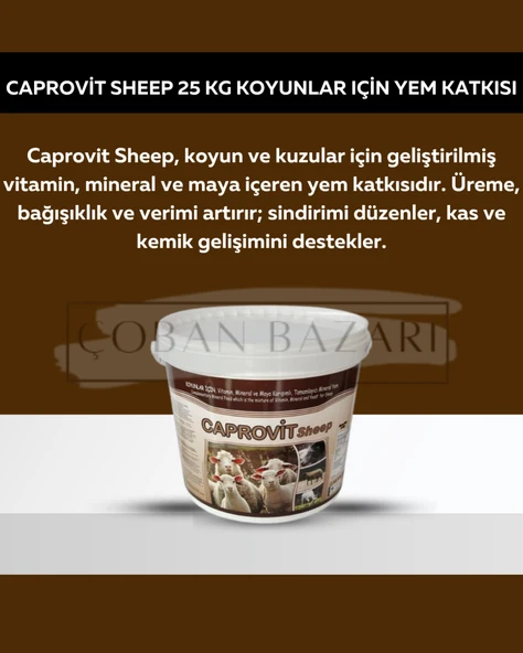 Royal İlaç Caprovit Sheep 25 Kg Koyunlar Için Yem Katkısı ürün görseli
