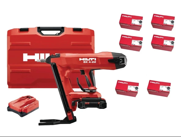 Hilti BX 4-22 AKÜLÜ ÇİVİ ÇAKMA TABANCA SETİ (6.000 Adet Çivi Dahil) - 1