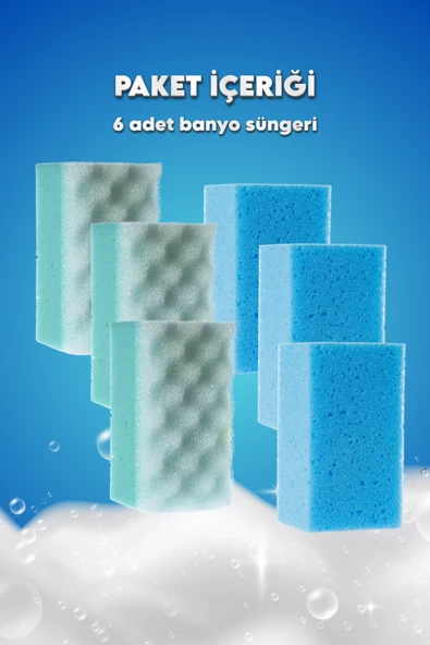 6 Adet Banyo Vücut Duş Masaj Süngeri Spa Süngeri Banyo Terapi Süngeri Paketli - Resim 2