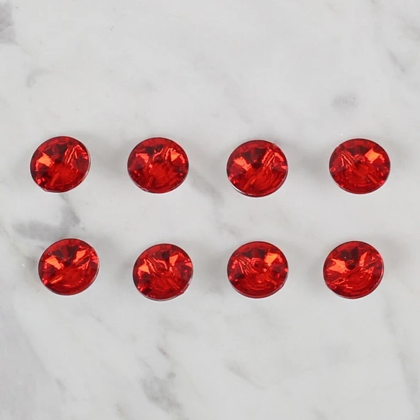 Loren Crafts kırmızı 8 li düğme - 204 - Resim 2