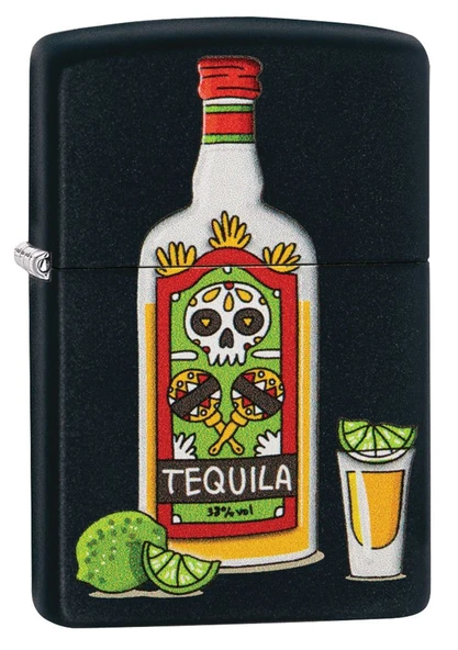 Zippo Tequila Black Matte Dizayn Çakmak - Resim 2