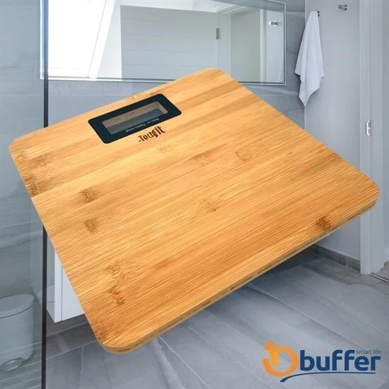 BUFFER® Techfit Bambu Banyo Baskülü Yüksek Hassasiyetli Darbelere Dijital Dayanıklı Terazi Tf 1065 M - Resim 5