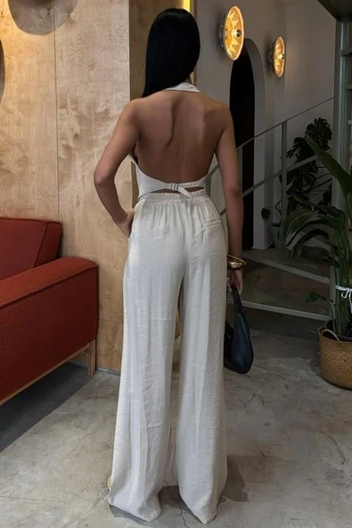 Halter Yaka Yelekli Modal Takım 10144 - Resim 18