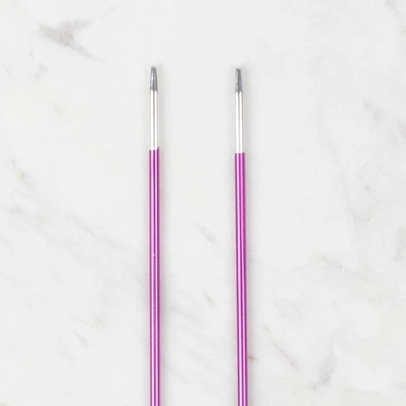 Loren Rythm 2,5mm Mor Renkli Metal Örgü Şişi - Resim 6