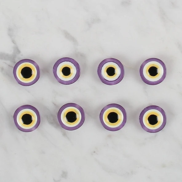 Loren Crafts mor 8 li nazar boncuğu düğme - 169 - Resim 4