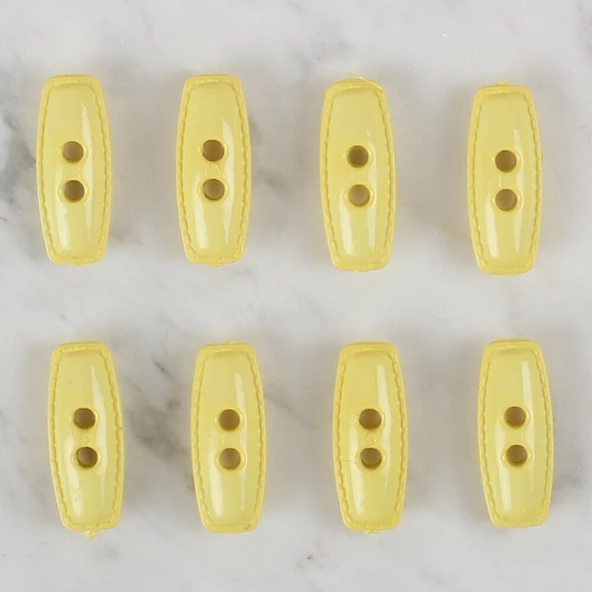 Loren Crafts sarı 8 li çoban düğmesi - 77 - Resim 2