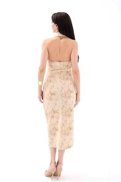 7428 ELBİSE-BEJ - Resim 5