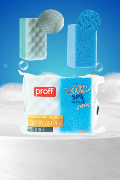 6 Adet Banyo Vücut Duş Masaj Süngeri Spa Süngeri Banyo Terapi Süngeri Paketli - Resim 5