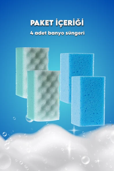 4 Adet Banyo Vücut Duş Masaj Süngeri Spa Süngeri Banyo Terapi Süngeri- Paketli - Resim 3