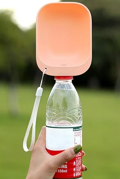 BUFFER® Evcil Hayvan Plastik Yıkanabilir Taşınabilir Su Şişesi Bağlantılı Su Kabı - 8