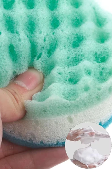 2 Adet Banyo Vücut Duş Masaj Süngeri Spa Süngeri Banyo Terapi Süngeri Paketli - Resim 4