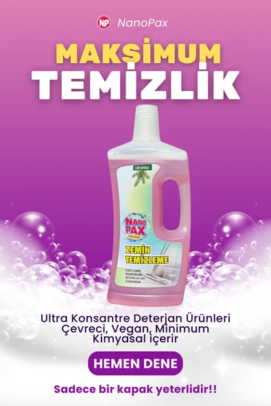 ZEMİN TEMİZLEME SIVI DETERJAN BAHAR KOKULU 1 LİTRE - 3