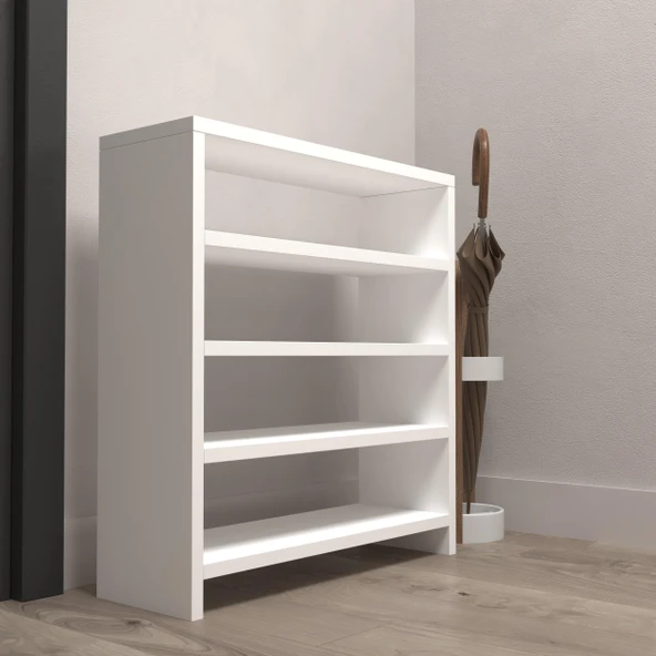 Kenzlife ayakkabılık mısri mat beyaz suntalam 065*060*20 oniki çift ayakkabı kapasitesi arkalıksız - 3