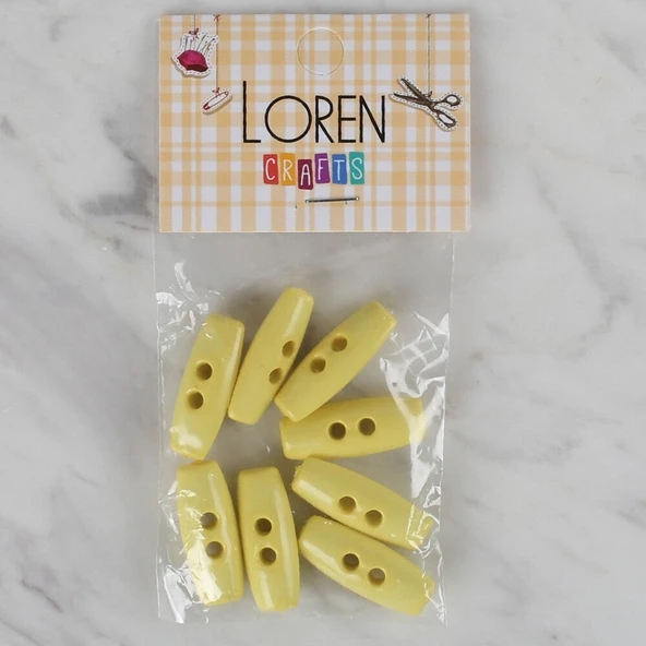 Loren Crafts sarı 8 li çoban düğmesi - 67 ürün görseli