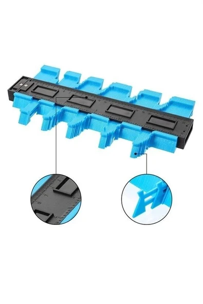 BUFFER® Kontur Ölçüm Cihazı Ahşap Fayans Şekillendirme Kalıbı 24 cm - Resim 8