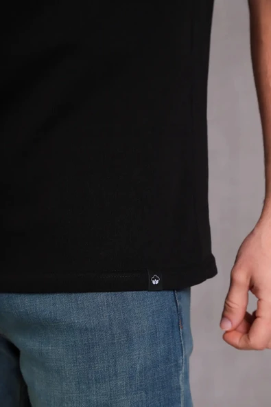 Erkek Relax Fit Bisiklet Yaka %100 Pamuk Rahat Kesim Basic Tişört - Resim 4