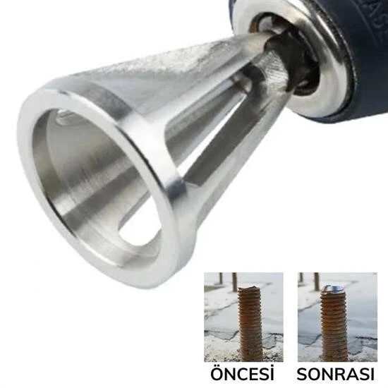 BUFFER® Çapak Alma Harici Çapak Alıcı Paslanmaz Çelik Çapak Kaldırma Cıvata Çapak Alma Matkap Ucu - Resim 2