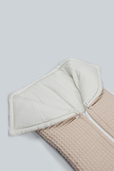 Bistyle Fermuarlı Natural Life Pike Battaniye Boy 70114 Bej - 8