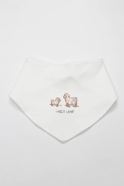 Bistyle Curly Lamb 3'lü Zıbın Takımı 13107 Bej Ekru - Resim 6