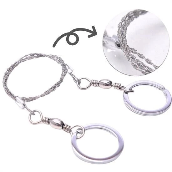 BUFFER® Karavanda ,Kampda  Taşınabilir Mini  Zincir  Cep Testeresi Dişli Tel Ahşap Plastik Metal Kes - Resim 3