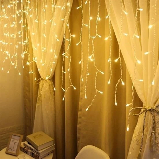 BUFFER® 8 Fonksiyonlu 16 Saçaklı Perde Led 3 x 1 (Günışığı) - Resim 12