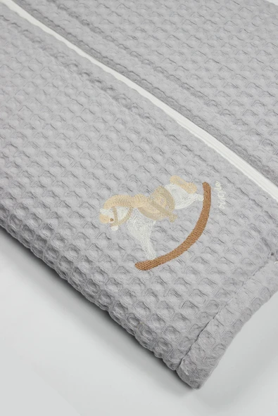 Bistyle Fermuarlı Natural Life Pike Battaniye Boy 70114 Gri - 6