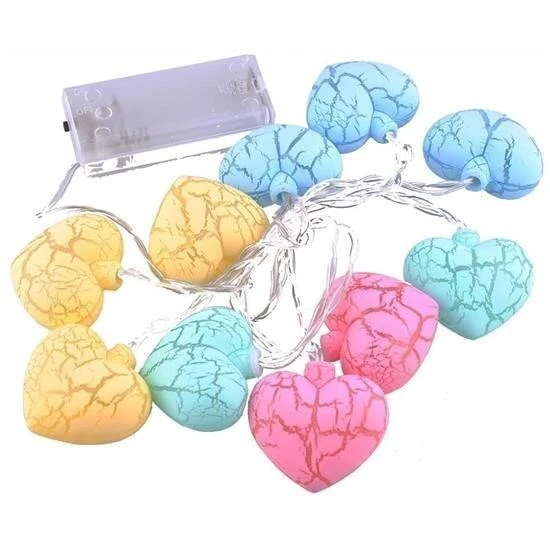 BUFFER® 10lu Renkli Kalp Şeklinde Dekoratif Dolama Led Aydınlatması ürün görseli