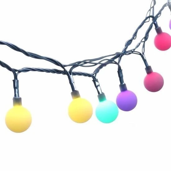 BUFFER® Dekoratif Minik Top 40 Ledli Dekoratif Dolama Led Işık (RGB) - Resim 12