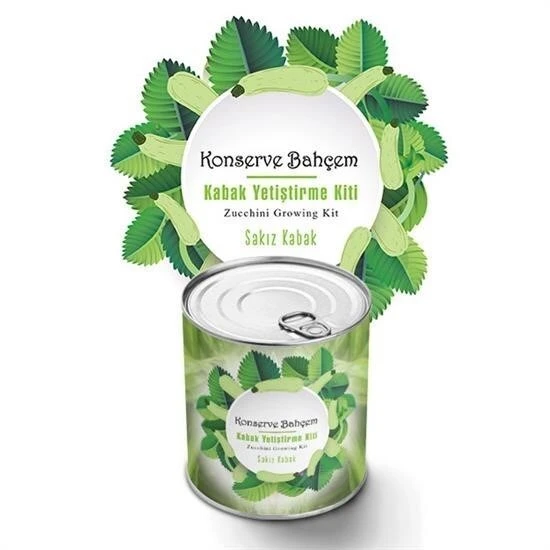 BUFFER® Konserve Bahçem Evde Konservede Sakız Kabak Yetiştirme Kiti ürün görseli