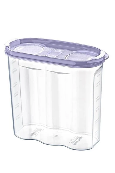 BUFFER® 2 Kapaklı Ölçekli Erzak Kuru Gıda Saklama Kutusu Kabı - 1,7 Litre - SA935 - 5