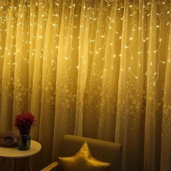 BUFFER® 8 Fonksiyonlu 16 Saçaklı Perde Led 3 x 1 (Günışığı) - Resim 10