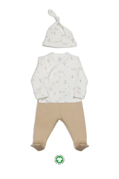 Bistyle Always Dream 3'lü Zıbın Takım 13110 Ekru Bej ürün görseli