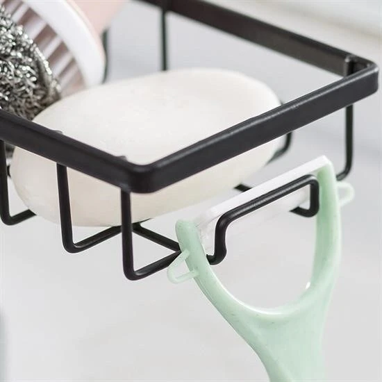 BUFFER® Paslanmaz Çelik Mutfak Banyo Musluğuna Sabitlenebilir Sabunluk - Resim 7