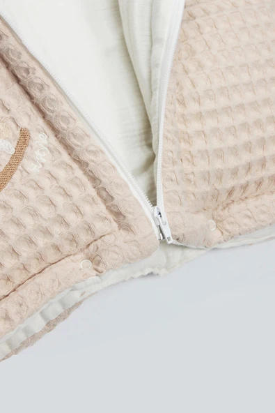 Bistyle Fermuarlı Natural Life Pike Battaniye Boy 70114 Bej - 4