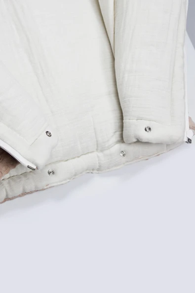 Bistyle Fermuarlı Natural Life Pike Battaniye Boy 70114 Bej - 3