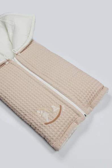 Bistyle Fermuarlı Natural Life Pike Battaniye Boy 70114 Bej - 7