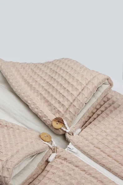 Bistyle Fermuarlı Natural Life Pike Battaniye Boy 70114 Bej - 2