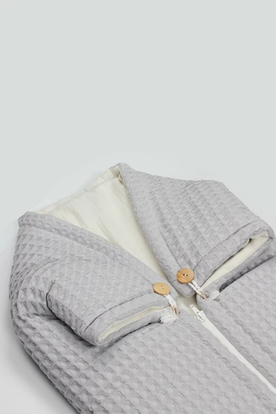 Bistyle Fermuarlı Natural Life Pike Battaniye Boy 70114 Gri - 9