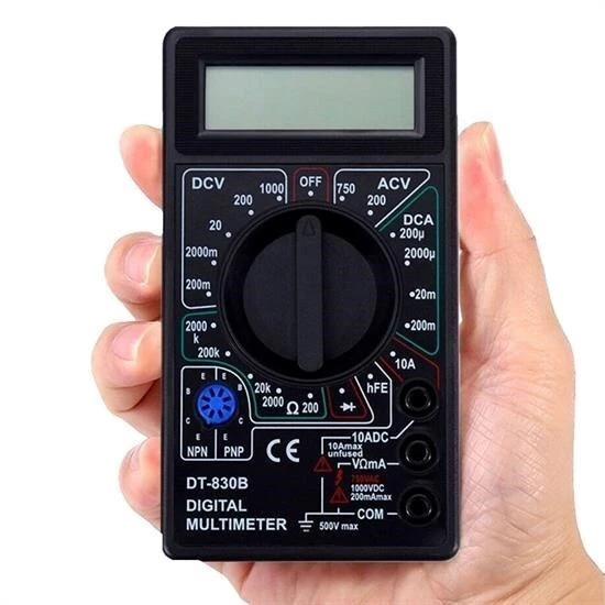 BUFFER® Dijital Avometre Multimetre Ölçü Aleti Akım Voltaj Direnç Ölçer - Resim 7