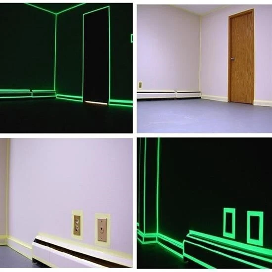 BUFFER® Karanlıkta Işık Veren  Yansıyan 4 Metre Fosforlu Yeşil Şerit Bant ürün görseli