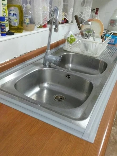 BUFFER® Gri Su Sızdırmaz  Banyo Mutfak Lavabo Küvet İzolasyon Şerit Bant - 16