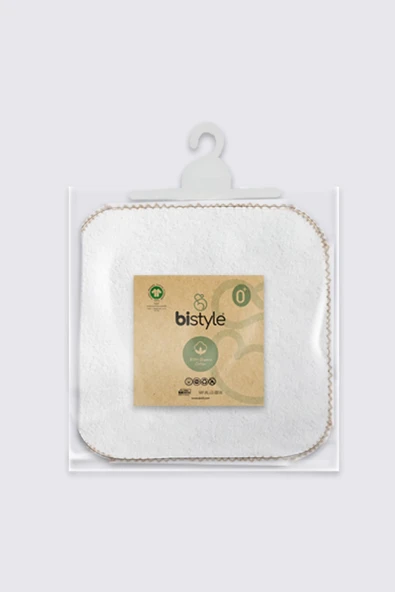 Bistyle Organik 28x28 6'lı Havlu Mendil 90105 Ekru - 5