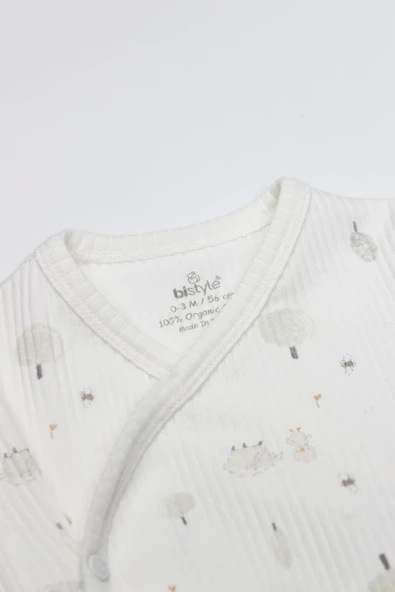 Bistyle Always Dream 3'lü Zıbın Takım 13110 Ekru Bej - Resim 3