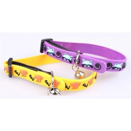 BUFFER® Çıngıraklı Zilli Sevimli Renkli Slikon Kedi Köpek Boyun Tasması - Resim 7