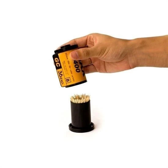 Dörtgen Fotoğraf Filmi Şeklinde Kürdanlık Kürdan Tutucu Kutu - Resim 5