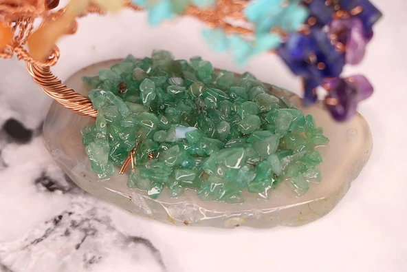 Valkyrie 7 Çakra Reiki Para Ağacı – Doğal Kristal Taş Dekor, Enerji Dengeleme, Feng Shui, Şans ve Pozitif Enerji - 8