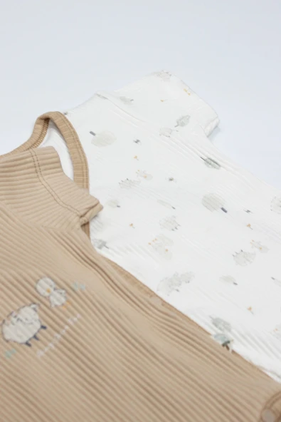 Bistyle Always Dream Yarım Kol 2'li Body 17114 Ekru Bej - Resim 8