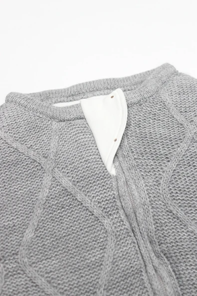 Bistyle Baby İn Swadding Triko Kundak 75108 Gri - 5