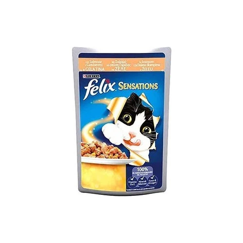 Felix Pouch Sensations Jellies Somon ve Karidesli Yaş Kedi Maması 85 Gr 26'lı Paket ürün görseli 1